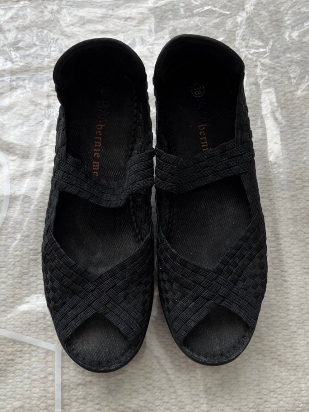 Bernie Mev Halle Wedge Peep Toe Mary Janes